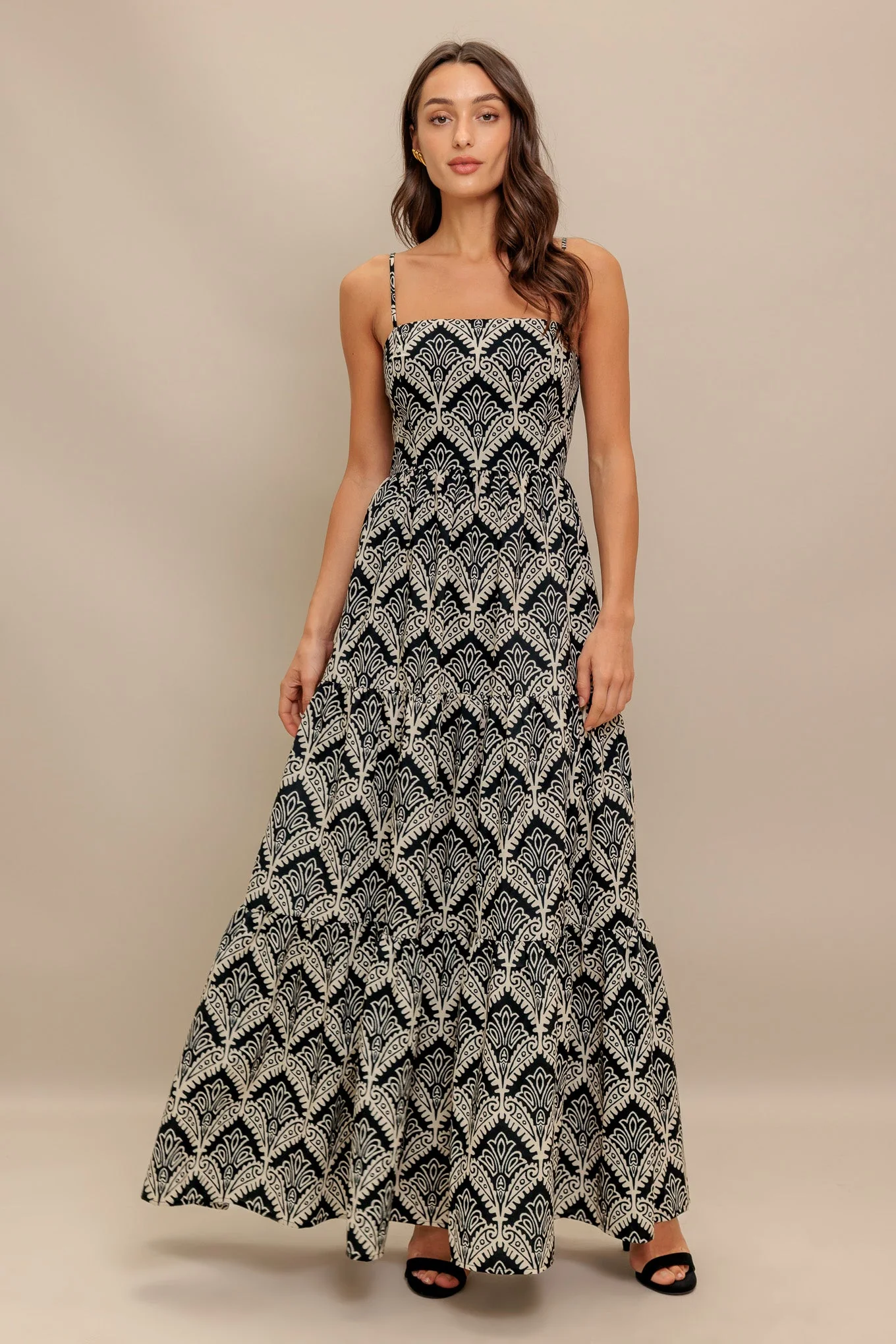 Hazelwood Garden Maxi Dress - Black & Ivory - Image 4