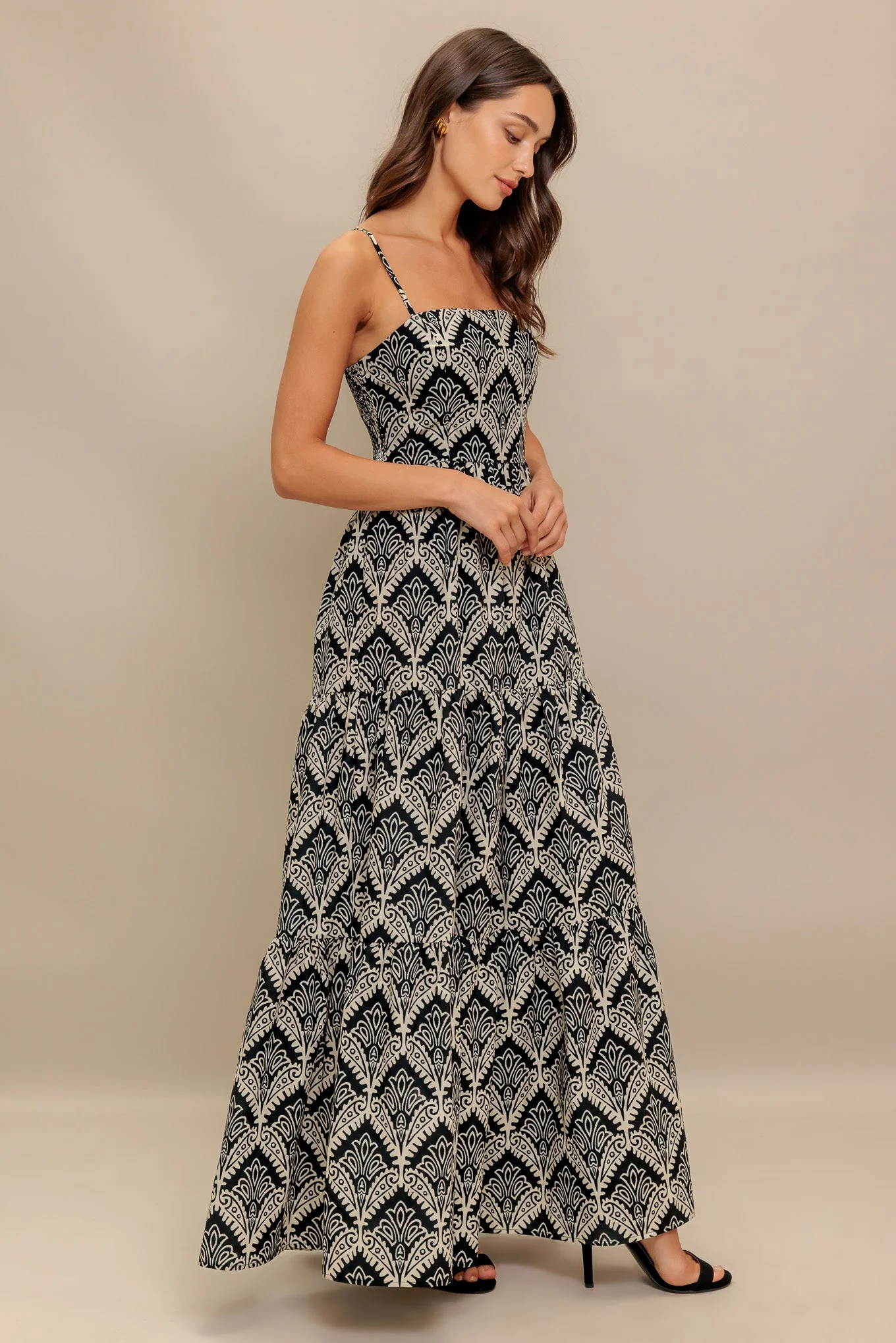 Hazelwood Garden Maxi Dress - Black & Ivory - Image 7