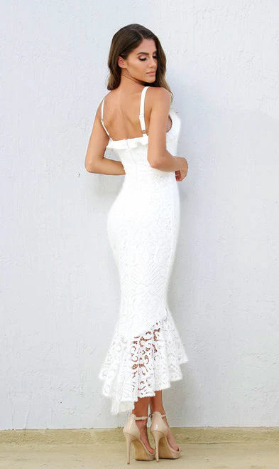 Leanne Midi Dress - WHITE - Image 3