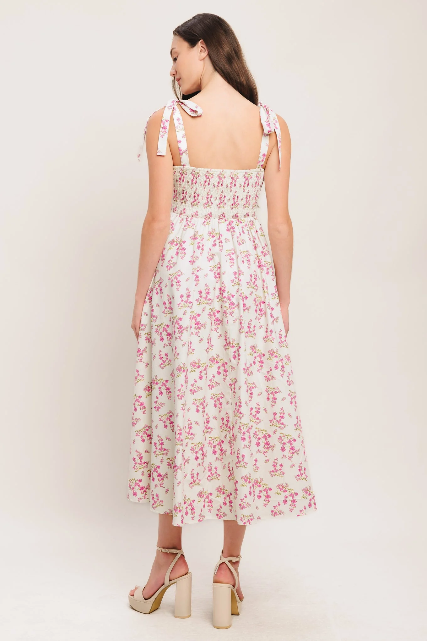 PETALS & PROMISES PINK MIDI DRESS - Image 3