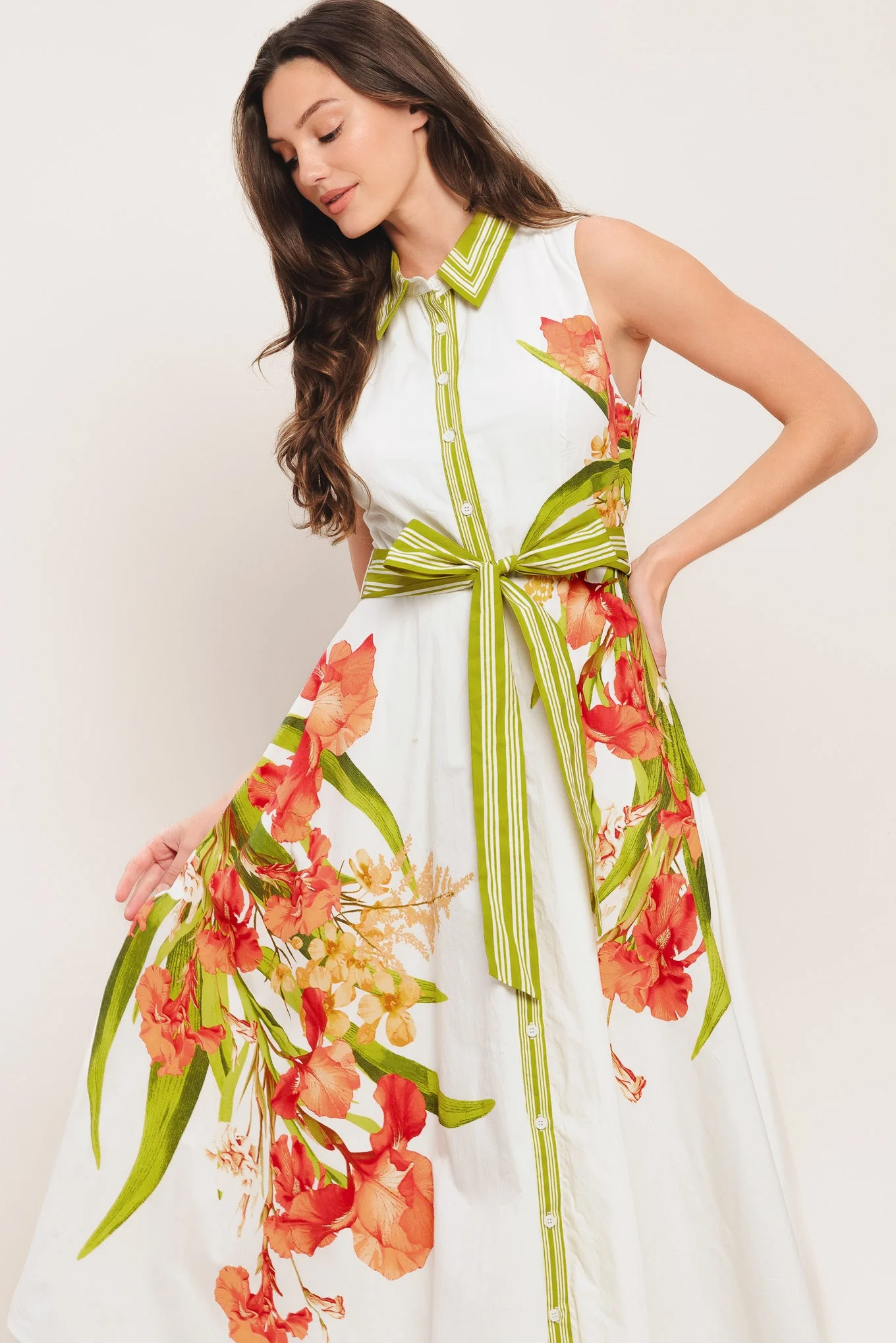 SPRING HEIRLOOM FLORAL PRINT MIDI DRESS - Image 4